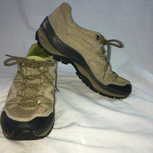 Women's Lowa Tempest Ws Hiking Walking Shoes brown beige Size 7.5 Suede Mesh